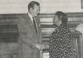 With President George H W Bush
